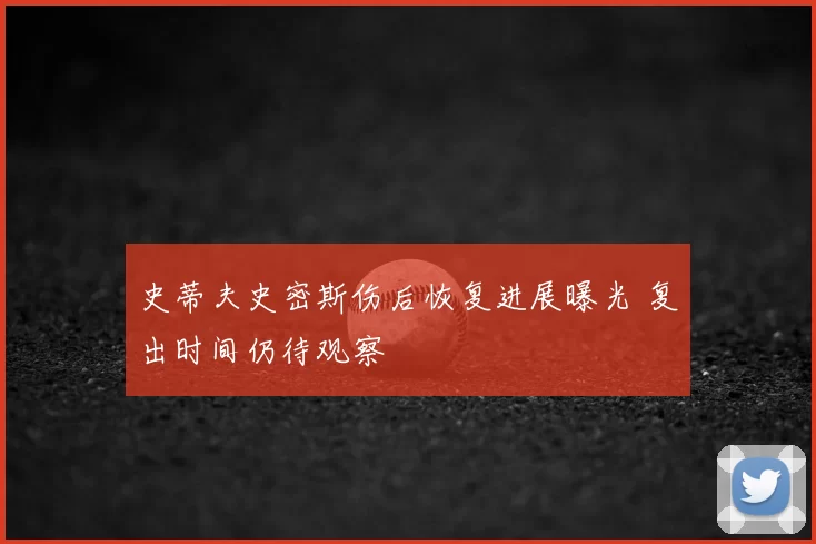 史蒂夫史密斯伤后恢复进展曝光 复出时间仍待观察